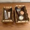 Handwoven Paper Storage Basket Desk Tabletop Cosmetics Remote Toys Minimalist Japanese Style Organizer