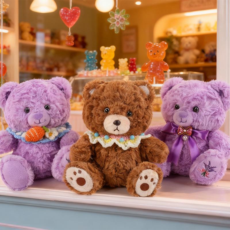 

Cross-Border Trendy Cute Little Bear Plush Toy for Girls - Display Figurine Gift Bow Tie Bear 25cm