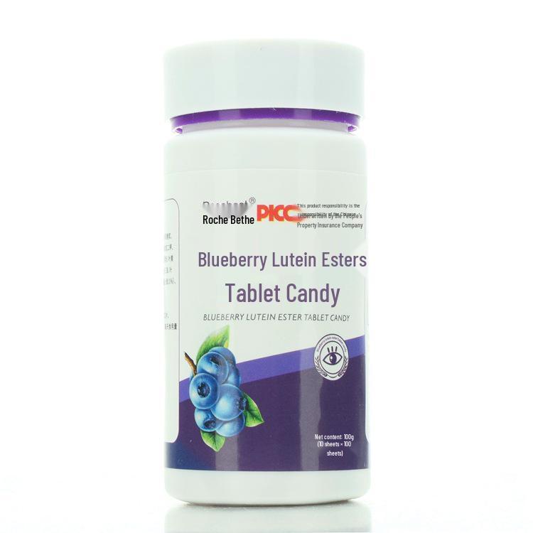 Blueberry Lutein Ester Candy, 1g Each, Pack of 100, 10% Lutein Content