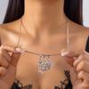 Halloween new hip hop men and women with the same skeleton hand alloy punk style necklace