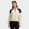 Fila Oryginalna Moda Retro Sportowa Casualowa Osobowość Blok Kolorów Wygodna Wszechstronna Krótka Luźna Bluza z Pół-Zipem ze Stójką F11W619211FBG