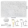AEE4-Letter Keychain Mold With Holes, Large Letter Mold Resin For Epoxy Resin And Accessories For Keychain Making
