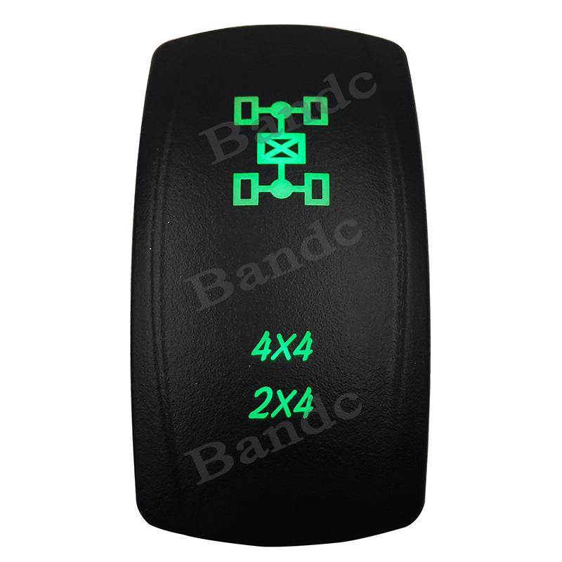 4X4 2X4 4WD/2WD Rocker Switch 5 Pin On-OFF SPST Four Wheel Drive Toggle Switch for Car Can Am Polaris ATV UTV Waterproof 12V/24V
