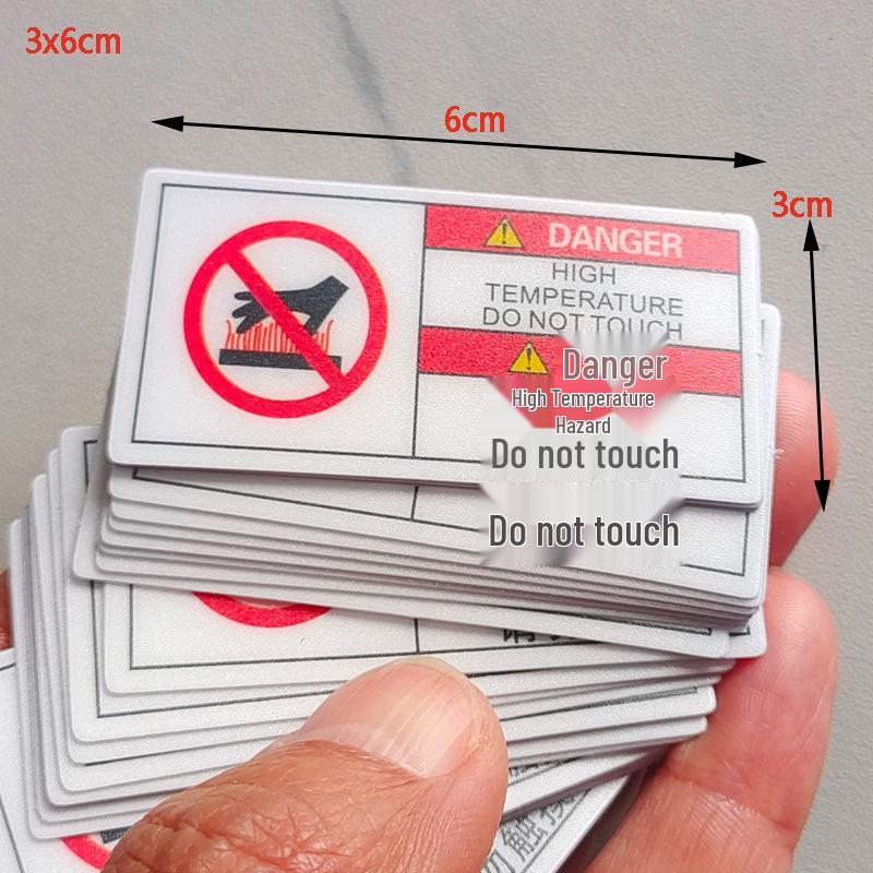 PVC Electric Shock Hazard Warning Sign for Mechanical Equipment