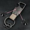 Laser Custom Cowhide Bottle Opener Leather Metal Keychain Multifunctional Key Chain Laser Engrave Car Keyring  for Men and Women