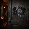Haunted House Decoration Grim Reaper Wall Sticker, 3D Breaking Through Art Decal, Scary Halloween Decor Skull Mural for Home Bar Pub Party Supplies
