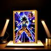 Anime Figure Dragon Ball Light Painting Photo Frame Goku Vegeta Led Night Birthday Bedroom Decor Original Gifts Moon Lamp Round Sensory Compression