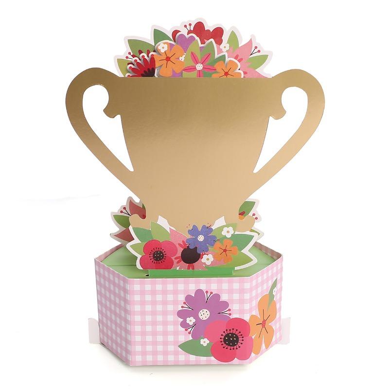 

New 3D Floral Gold Foil Mother s Day Greeting Card Heartfelt Trophy Card for Mom s Birthday Gift Premium Life Essentials 17x23cm розовый