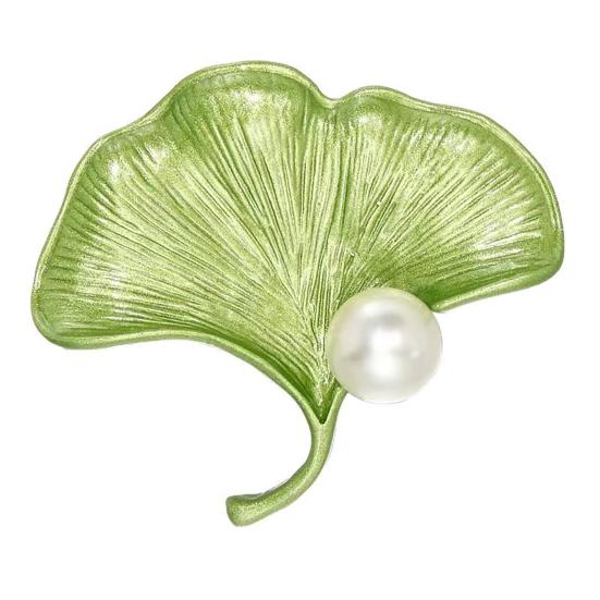 Brooch Versatile Botanical Leaf Design Brooch with Glossy Fade-Resistant Finish Sweaters Scarves Handbags Hats Safety Pin