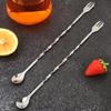 Stainless Steel Long Handle Bar Spoon for Cocktails, Milk Tea, and Coffee Mixing