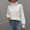 IHUASU Autumn and Winter Solid Colour Pullover Loose Women's High Neck Sweater