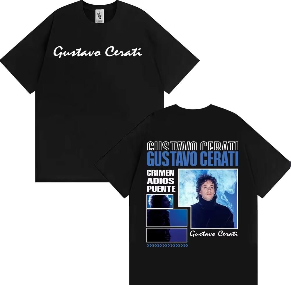 Rapper Gustavo Cerati Tour Graphic Tee Shirt Men Fashion Harajuku Streetwear T Shirt Summer Comfort Hip Hop Tshirt M