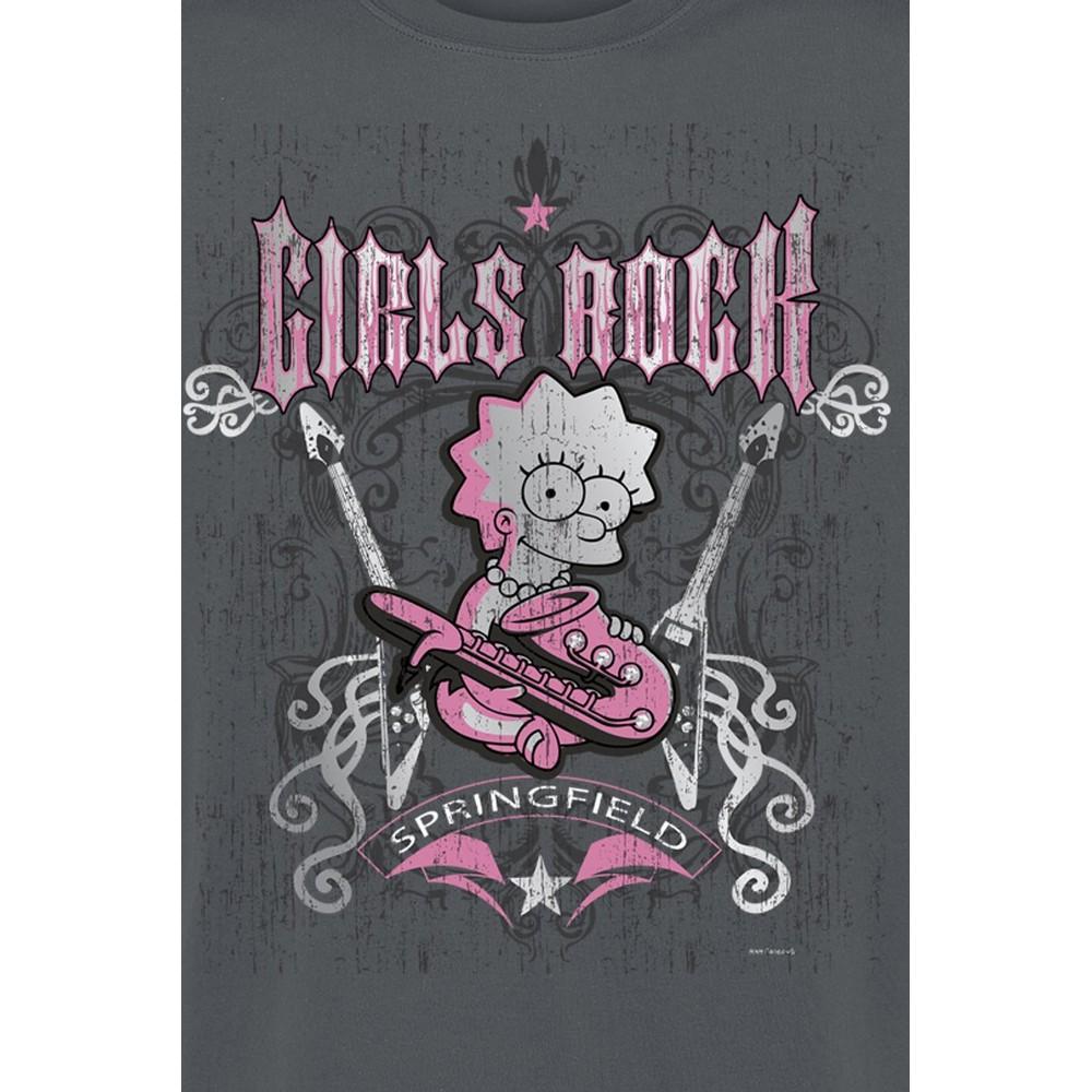The Simpsons Unisex Adult Girls Rock T-Shirt