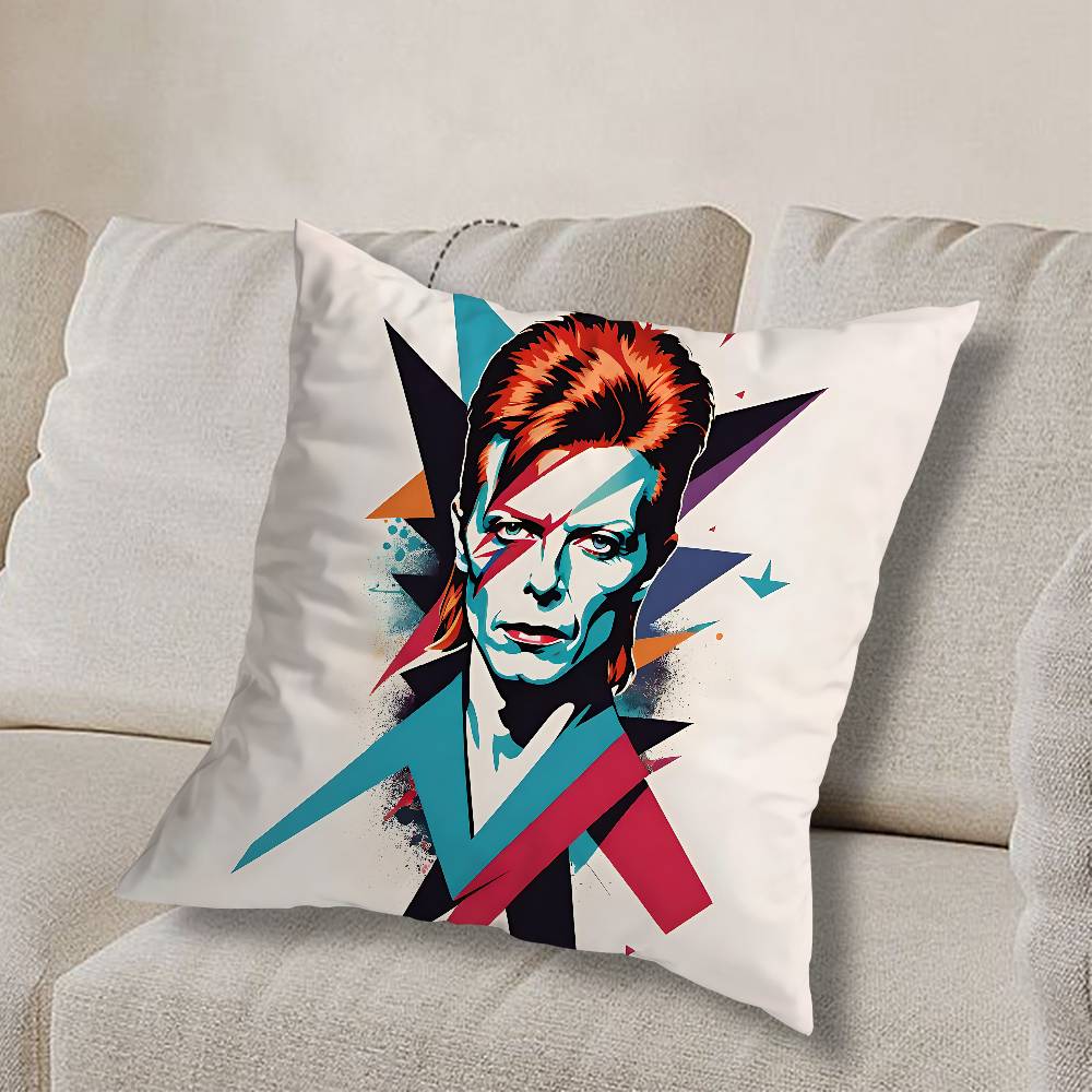 Osobnost D-David Bowie Povlak na polštář Povlak na polštář Obývací pokoj Pohovka Potah na polštář Vhodné pro Domácí Ložnici Dekorace místnosti