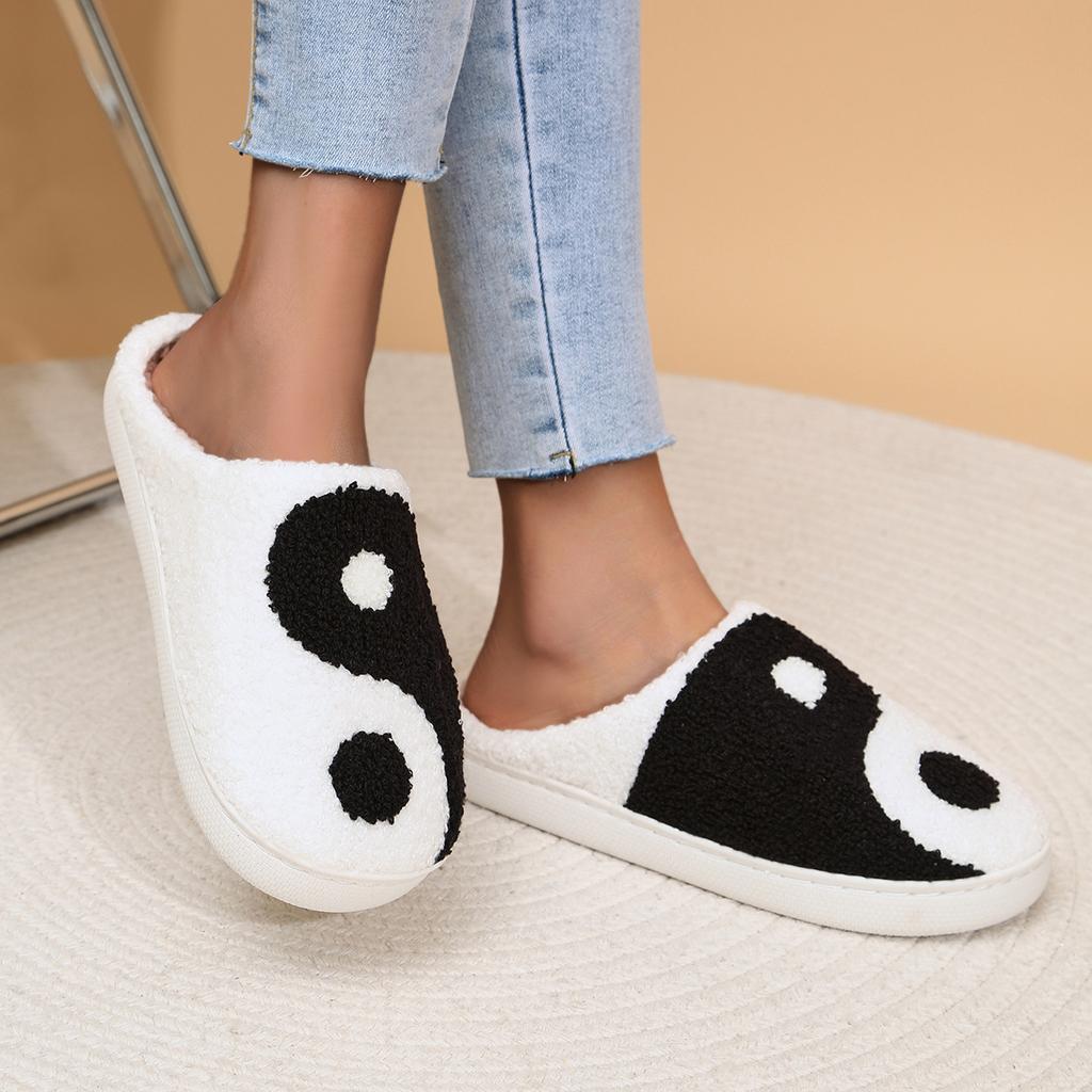 New Tai Chi Cotton Slippers Women's Piled Thickened Warm Neutral Cotton Slippers