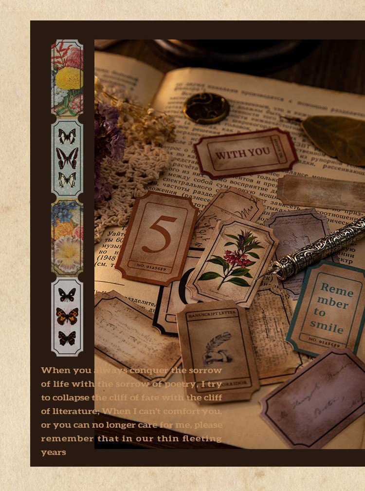 Moin Moin Sticker Set Tags Per Type X 7 Types 210 Bulk Set 2210sl210 Tags, 7-type (30 = Tags) (retro/fairy Tale/fancy/letter/date/world Map/flower