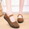 Summer old Beijing cloth shoes women's mesh shoes breathable grandma shoes hollow shallow mouth flat bottom mother shoes one pedal old man shoes