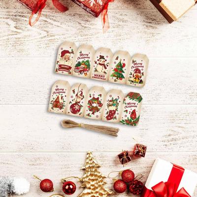 Christmas Gift Tags Wrapping Labeling Car 10 Patterns Creative Hanging Labels