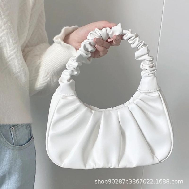 

Fairy sister cloud bag new texture niche design underarm bag versatile messenger bag handbag белый