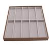 Sunglasses Display Tray PU Wood Grain Sunglasses Storage Case for Home Glasses Store