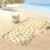 Smiley-Gesicht Blumenmuster Handtuch Strandtuch schnelltrocknend für Reise Outdoor-Sport Joggen Strand und Schwimmen