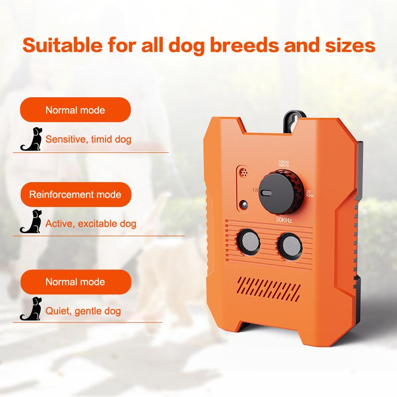 Geräte zur Hundebellabwehr: Verbessertes Ultraschall-Antibellgerät mit drei Schallsendern, Hundeabwehrmittel, Bellkontrolltraining