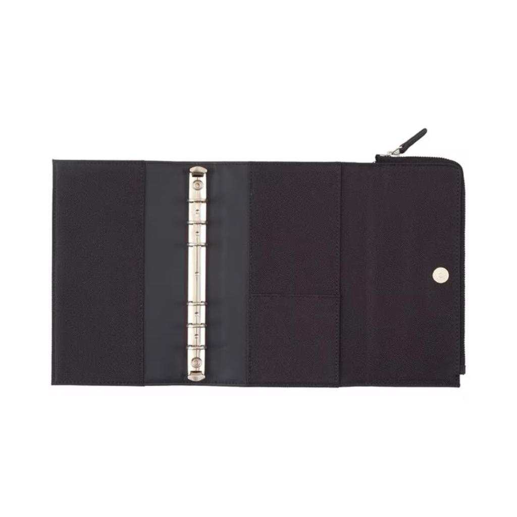 Daigo Ringbuch mit Stift Bibel K1220 isshoni. 6-Loch-Etui, Größe, schwarz,