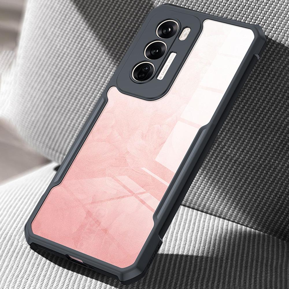 

XUNDD For Oppo Reno12 5G (Global) Case Black Border TPU+Acrylic Hybrid Phone Cover A