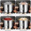 Commercial 304 Stainless Steel Soup Pot with Lid