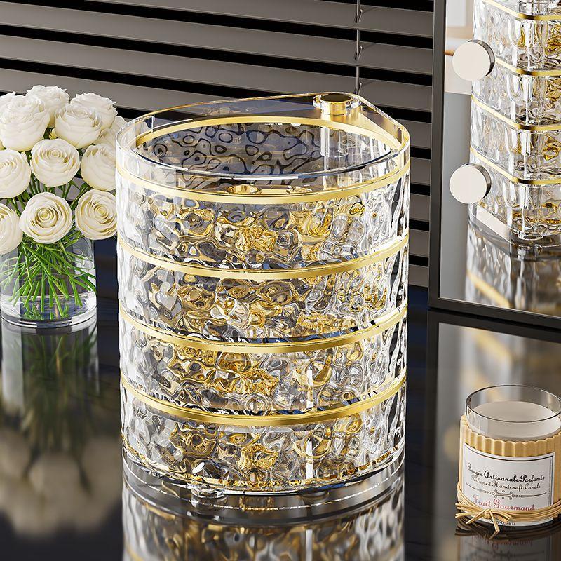 

Изысканные серьги высокого класса, ожерелье, серьги-пусеты, шкатулка для драгоценностей, многоярусная вращающаяся шкатулка для драгоценностей. прозрачный