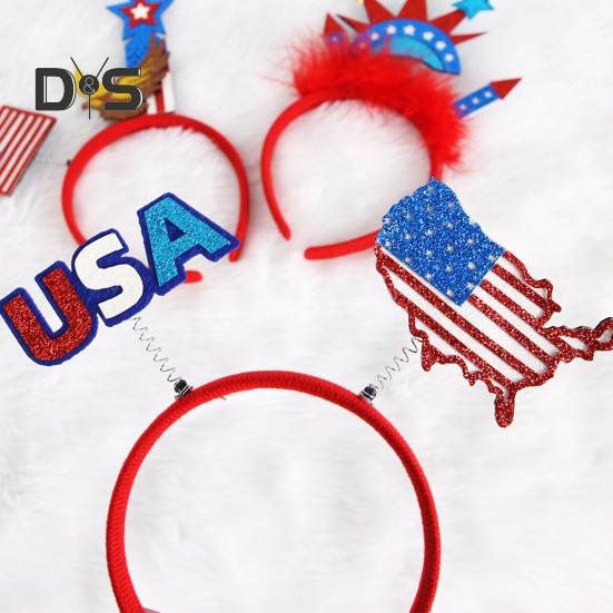 1/15 ks Párty čelenka Čelenka s americkou vlajkou Den památky Den nezávislosti 4. července Pokrývka hlavy Vlastenecký párty doplněk
