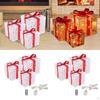 3 Lighted Gift Boxes for Holiday Decor, Indoor Outdoor Present Box Decorations