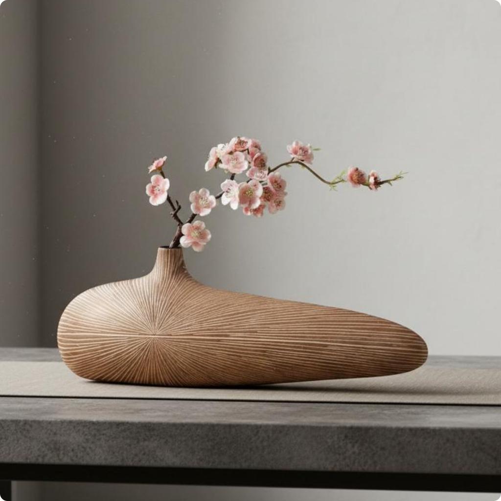 Resin Vase Creative Design Desktop Ornament Vase Tabletop Decor for Office
