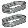 8x4x1ft 2 Pack Galvanized Oval Raised Garden Bed Outdoor Planter Box Metal Patio Kit Planting Bed for Vegetables Flowers Herb S