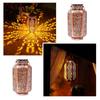 Hexagonal Design Solar Lantern Vintage Style Metal Hollow Hollow Projection Lamp Iron Material Efficient Lighting