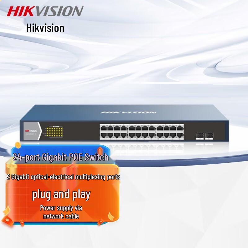 

Hikvision 24-Port Gigabit PoE Switch CN plug (adapter included)