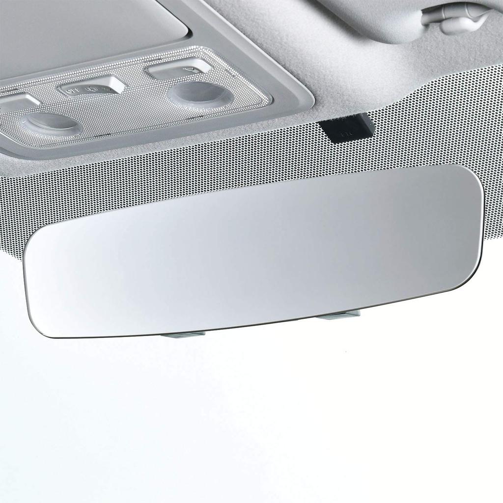SEIWA Car Interior Accessories Rearview Mirror Frameless Type Silver 300mm Curved Mirror R103