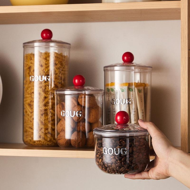 Transparent Storage Box Food Grade Organizer Protective Water-proof Dust-proof Kitchen Accessories Spice Snacks Nuts Container