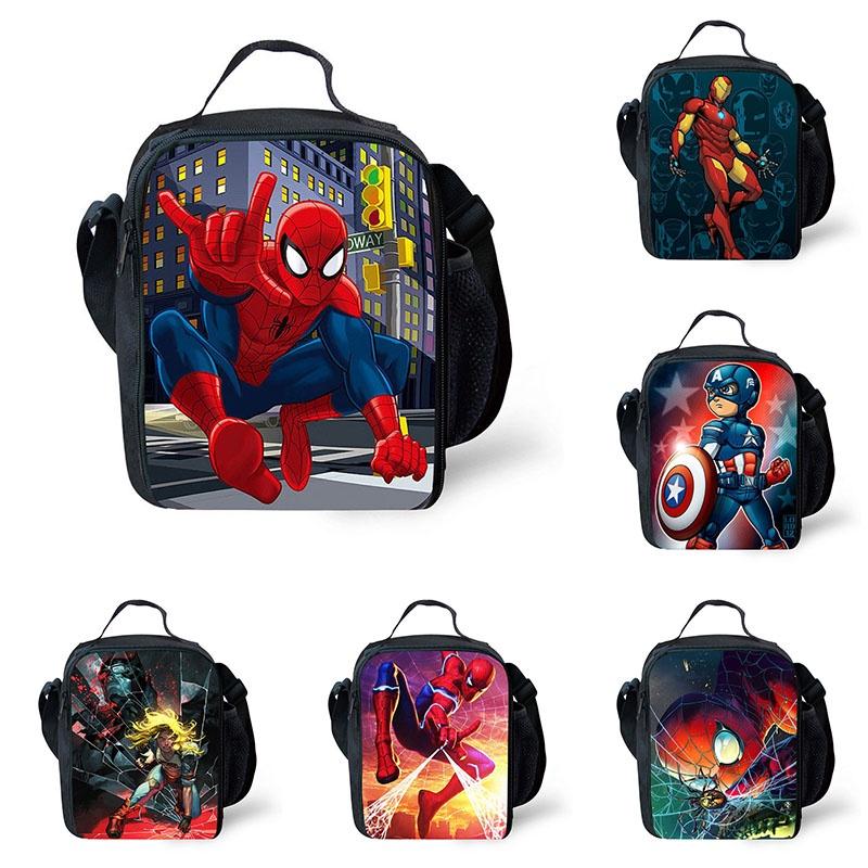 Spiderman Lithe 3d Printing Insulated Lunch Bag With Large Capacity For Kids