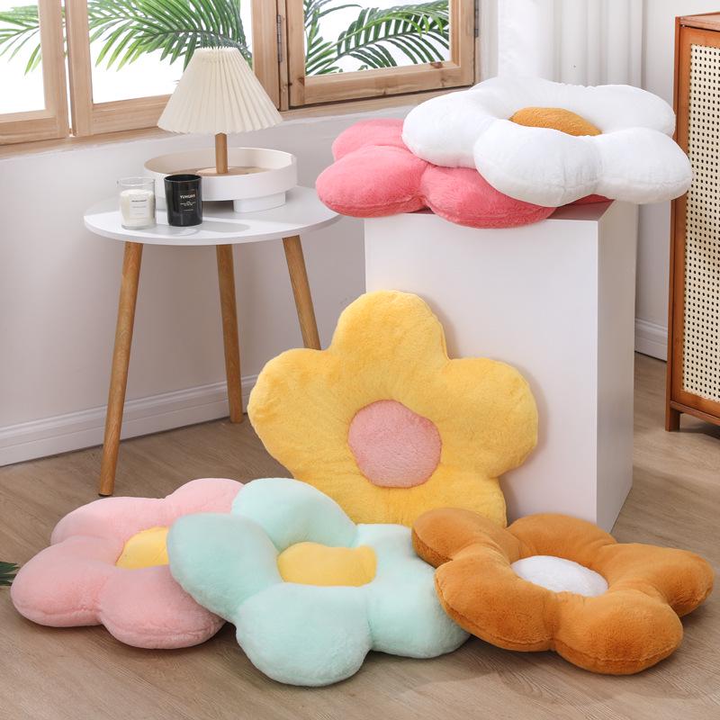 Sunflower Seat Cushion for Office Chairs - Decorative Flower Pillow for Backrest or Bay Window.