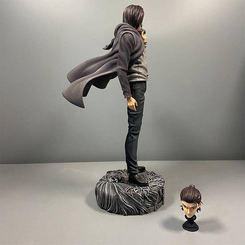 30cm Attack On Titan Gk Chikara Eren Jaeger Double Headed Statue PVC Action Figure Anime Figure Model Toys Collection Doll Gift