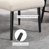 Sitzhocker Hocker mit weichem Sitzkissen Stahlbeinen Fußhocker mit Chenille-Stoff, 45 x 41 x 38 cm, Cremeweiß