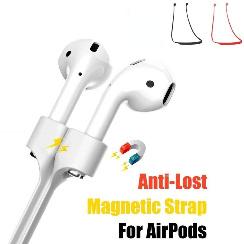 Silikon Anti-verloren Kopfhörer Halter Kabel für AirPods 1 2 3 Drahtlose Bluetooth Kopfhörer Magnetische Silikon Halsband Schnur string