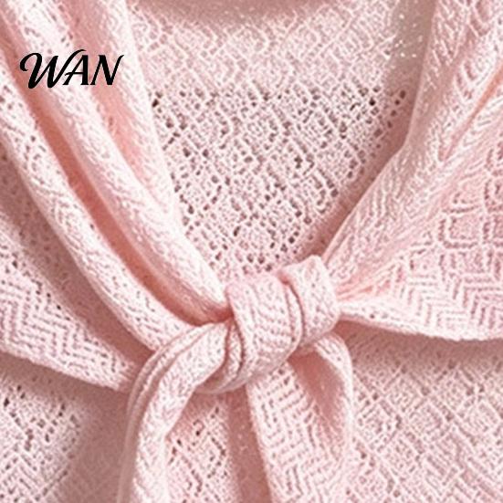 Travel Photography Shawl Women Knitted Triangle Shawl, Soft Wool Blend Pashmina Wrap, Lightweight Hollow Texture Scarf for Spring Autumn Layering And