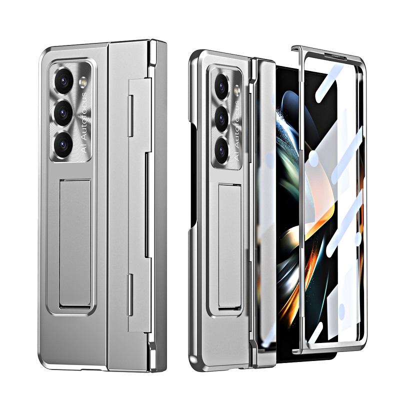 Slim Plastic Case for Samsung Galaxy Z Fold 6 5 4 3 Stand Hinge Protective Film Cover Full Coverage Holder Shockproof