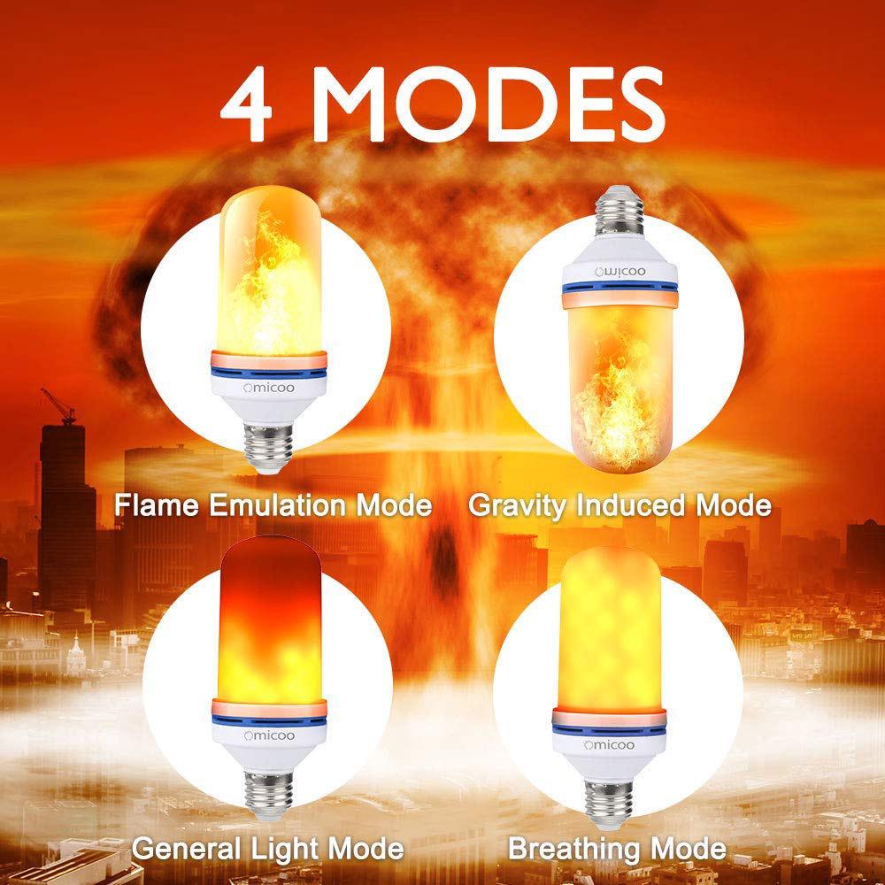 LED Christmas Flame Light Bulb with Gravity Sensor - 4 Modes