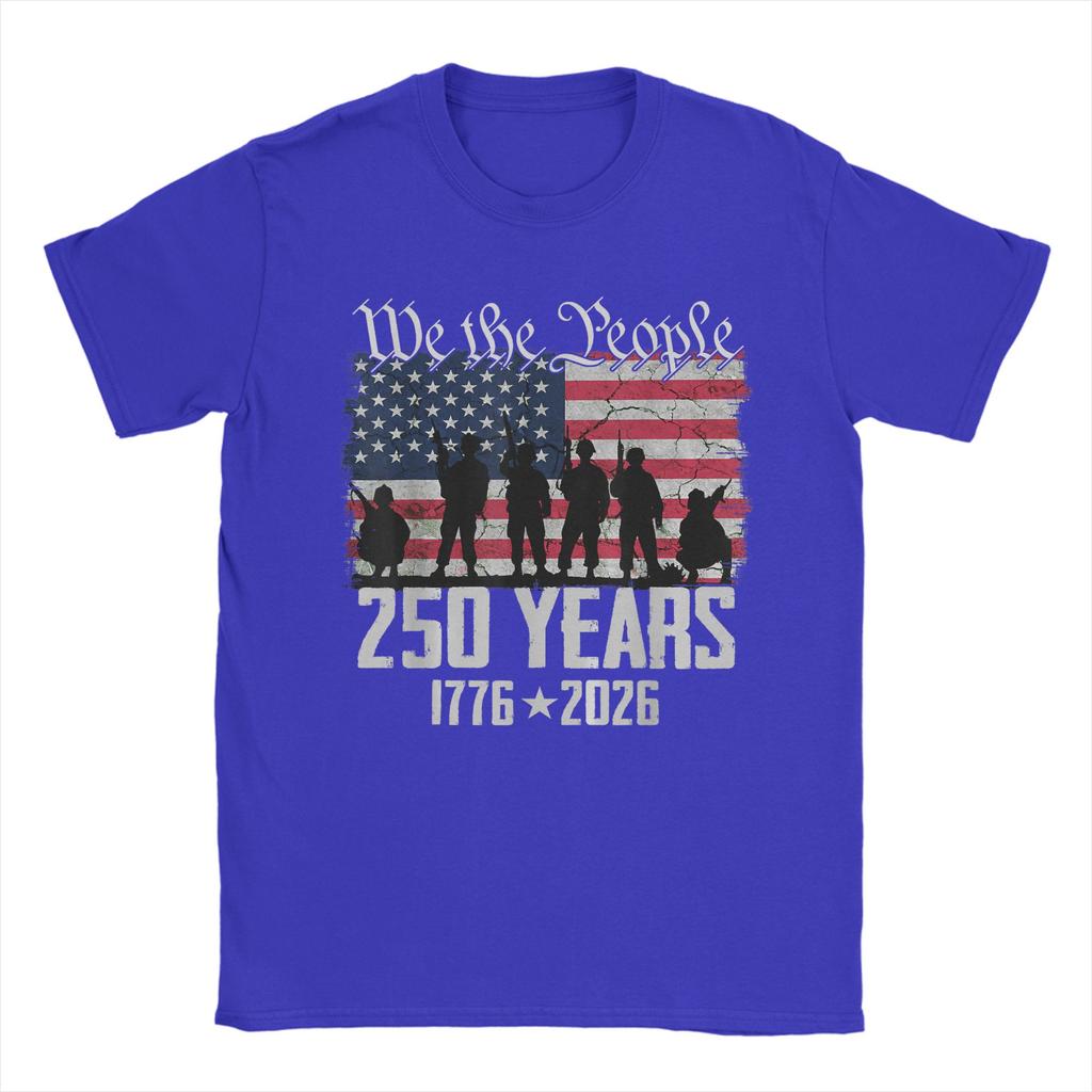 Flag Vintage 250 Years American 1776 2026 250th Usa Birthday Cotton TShirt For Couple Beach Y2k Fun TShirts Novelty Tee Shirt