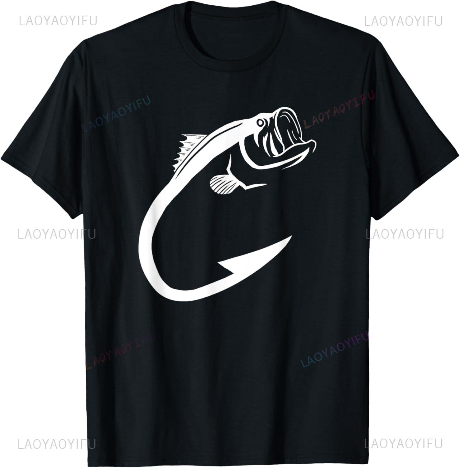 

Fish Hook Minimal Art Cool Fishing Lover Art Lover Gift Custom Printed Graphic T Shirts Unisexs T Shirt Customizable Camisas S
