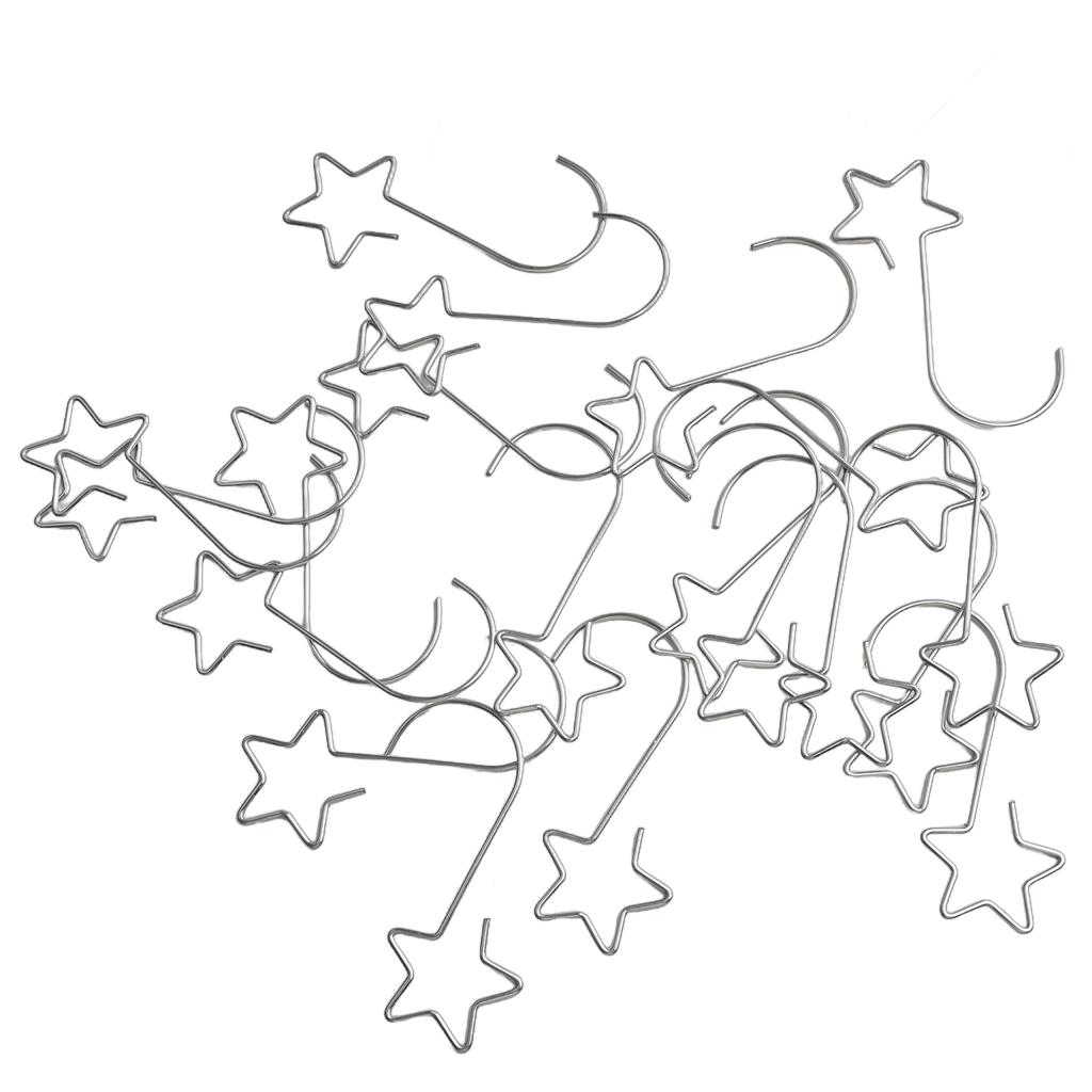 Holiday Ornament Hangers Christmas Ornaments Hooks Sturdy Wire Hooks Versatile Hanging Hooks 0.7 Inch Hook Opening