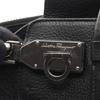 Used Salvatore Ferragamo Gancini Handbag leather Black Used Women
